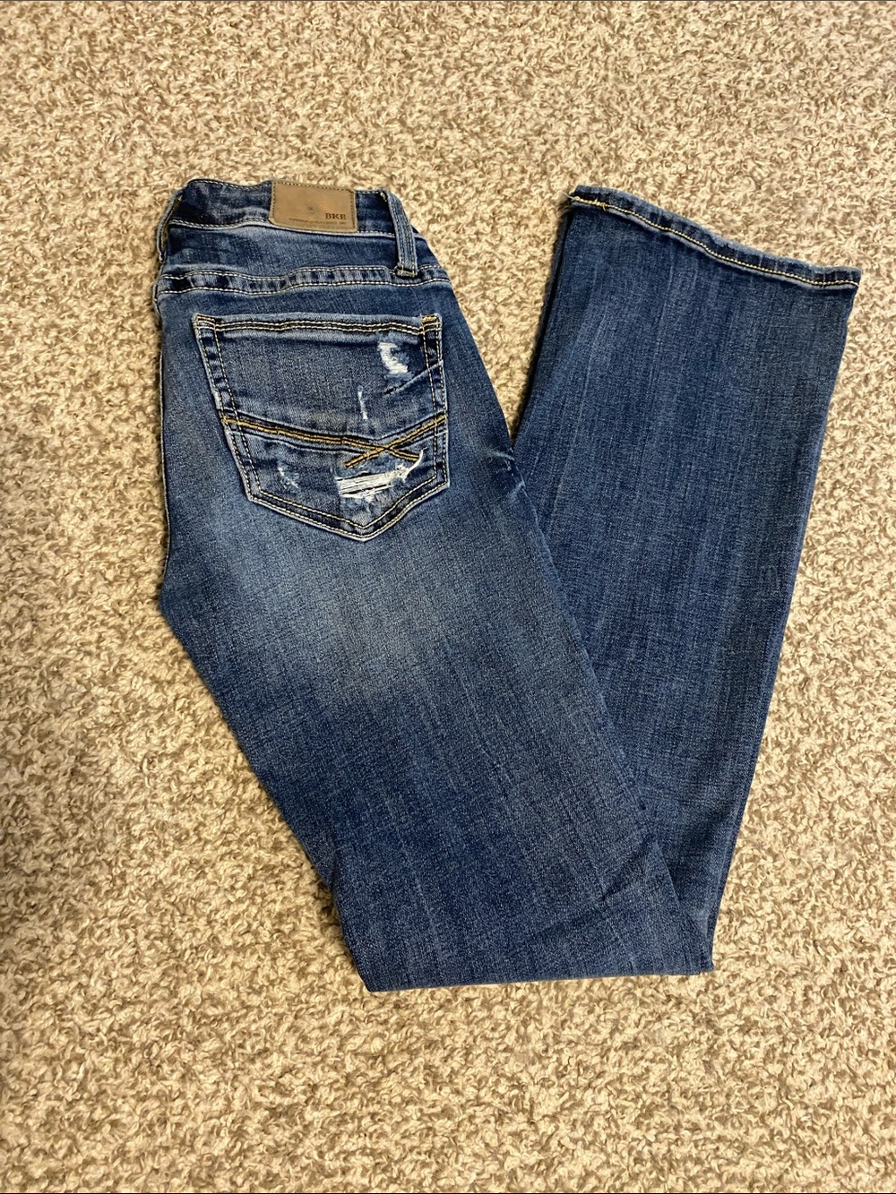 Buckle Dark Blue Flare Jeans
